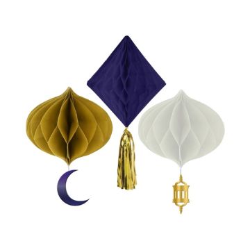 Honeycomb Set - Eid Mubarak (3 stuks)