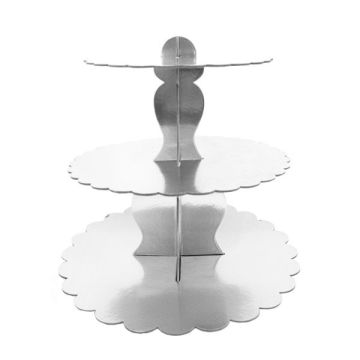 Kartonnen Étagère Metallic Zilver