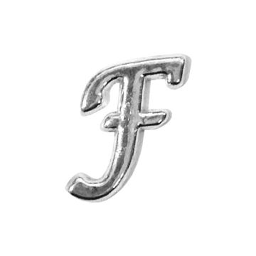 Sierletter F Zilver