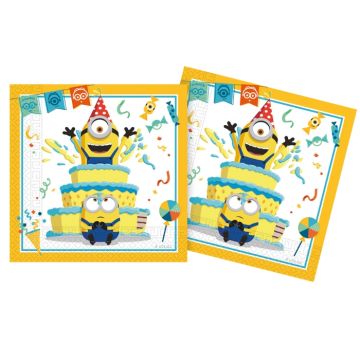 Servetten Minions 33x33cm (20st) 