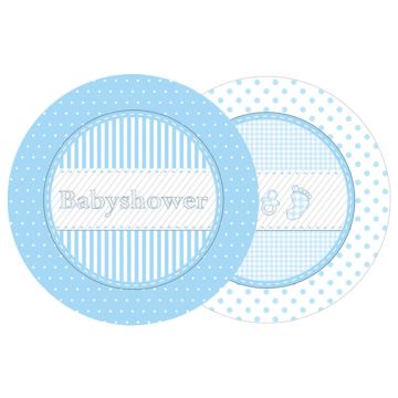 Dessert Bord 'Babyshower' Blauw