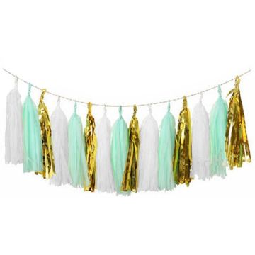 DIY Tassel Garland Mint/Goud