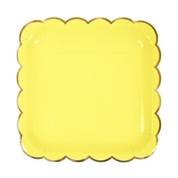 Dessert Bord 'Goldpastels' Geel