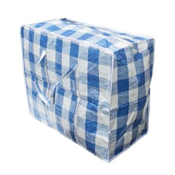 Big Shopper Geruit L Blauw