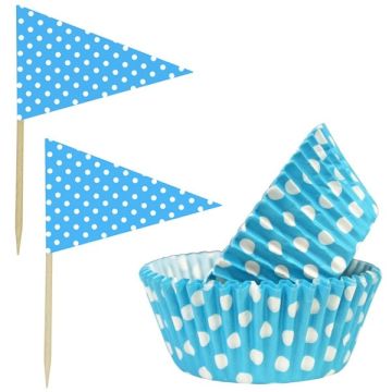 Cupcake Set Blauw Ø11cm