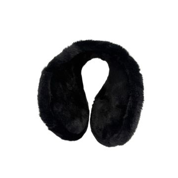Oorwarmer Fluffy Zwart
