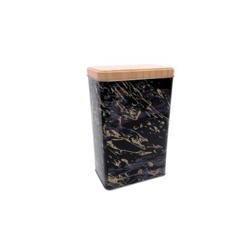 Opbergblik Rechthoek Hoog Marmer Zwart