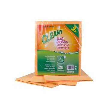 Vloerdoek Oranje Cleany - 50x60cm - 3 stuks