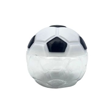 Set van 6 transparante voetbal potjes voor kinderfeestjes en traktaties