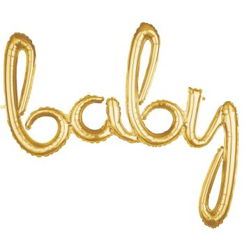 Folieballon 'baby' Goud