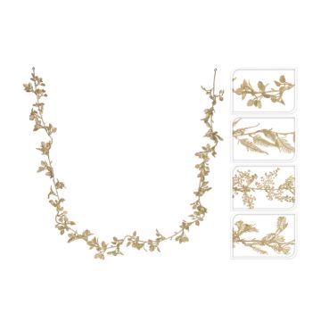 Slinger Bladeren Glitter Goud (170cm) 