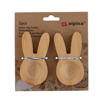 Paasei Houder Hout - 2 stuks