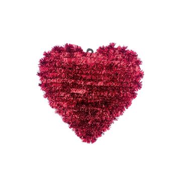 Hart Tinsel Metallic Rood 