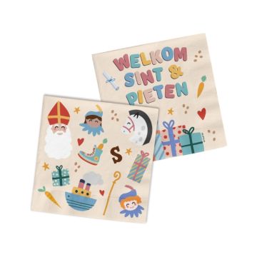 Servetten Welkom Sint & Pieten