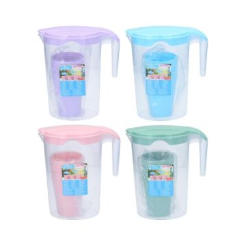 Waterkan met 6 bekers - Cuisine Elegance