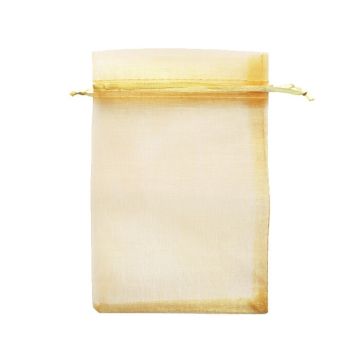 Organzazak L 13x19cm Goud