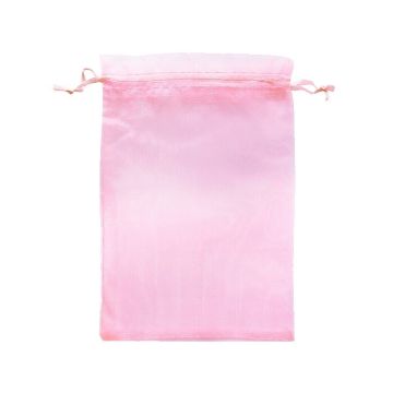 Organzazak L 13x19cm Roze