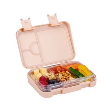 Alpina Lunchbox met vakjes - 21x15x4,5cm - Roze