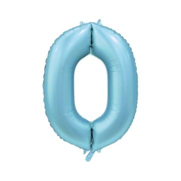 Folieballon Cijfer 0 Satijnroze