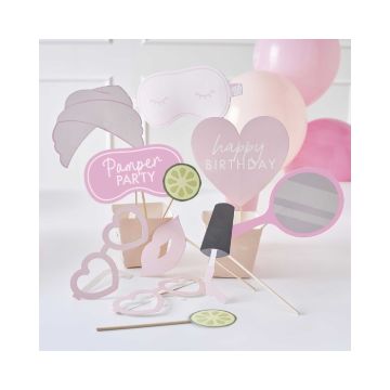 Photobooth Props Pamper Party Ginger Ray (10st)