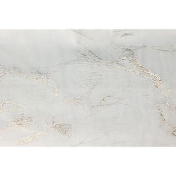 Decoratiestof Fluweel Marmer Wit - 28x150cm 