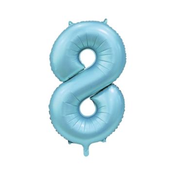 Folieballon Cijfer 8 Satijnroze