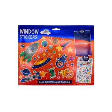 Raamstickers Unicorn en twee scenes