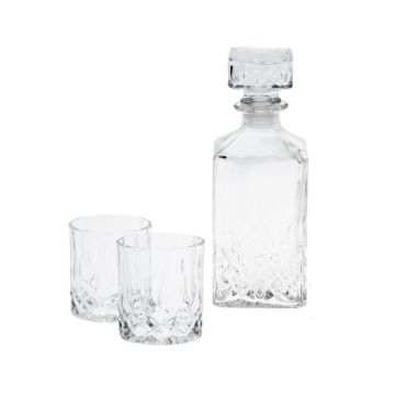 Lowenthal Whiskey Karaf Set (900ml) met 2 Glazen (280ml): Luxe en Elegantie in Één