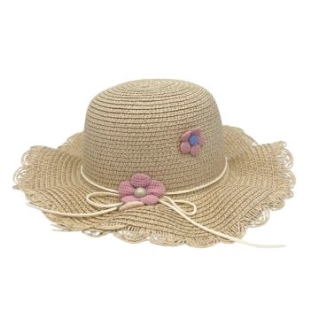Zomerhoed Golvend Kind Beige 