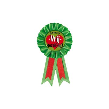 Rozet Vrijgezel Groen