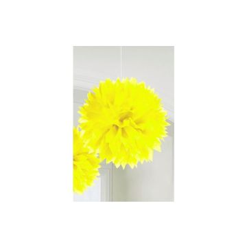 Pompom 48cm Geel