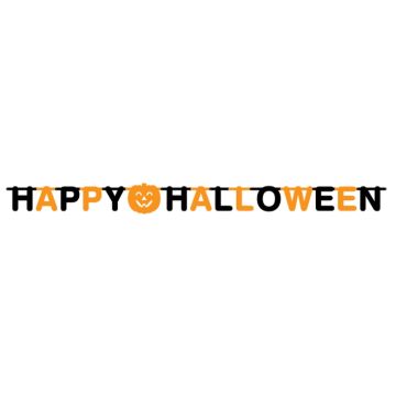 Slinger Happy Halloween Oranje/Zwart (2m) 