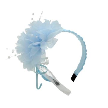 Diadeem Bloem Pastelblauw 