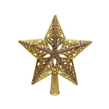 Kerstboompiek Ster Goud