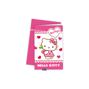 Uitnodiging Hello Kitty