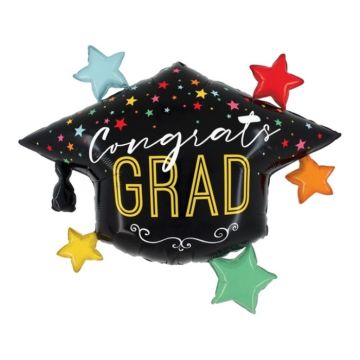 Folieballon Congrats Grad Hoed - 49x55cm 