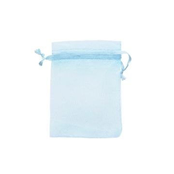 Organzazak S 7x9cm Blauw (12st)