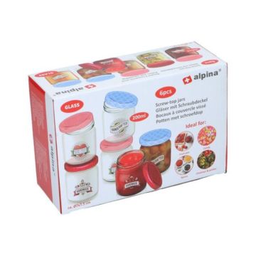 Alpina Potten met schroefdop (6st) 