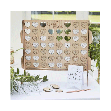 * Alternatief Gastenboek 4-op-een-rij Ginger Ray