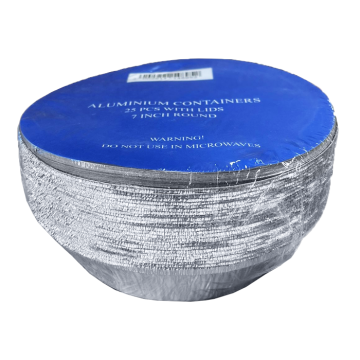 Ronde Aluminium Bakjes met deksel 18cm (25st) 