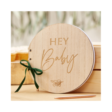Houten Gastenboek Hey Baby Ginger Ray