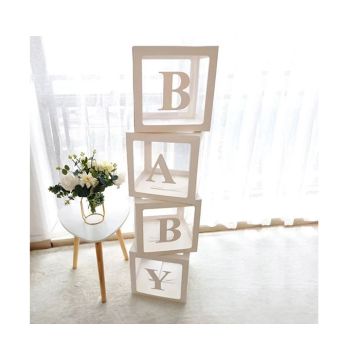 XL BABY Deco Blokken Wit (4st) 