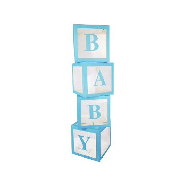 XL BABY Deco Blokken Blauw (4st) 