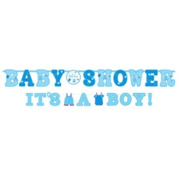 Letterslinger 'Babyshower It's A Boy! Blauw