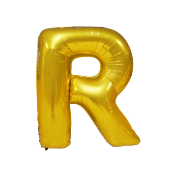 Folieballon R Goud (43cm)