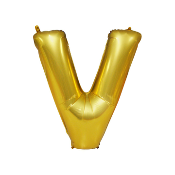Folie Ballon V Goud 40cm