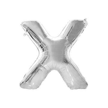 Folie Ballon X Zilver 40cm