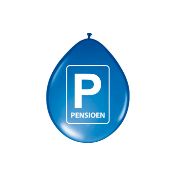 Ballon Parkeerbord Pensioen 