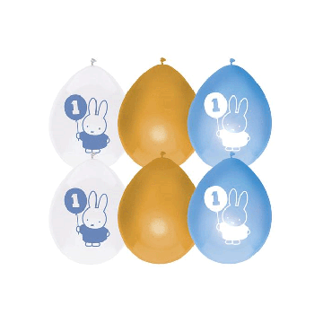 Ballonnen Nijntje Blauw 1 jaar