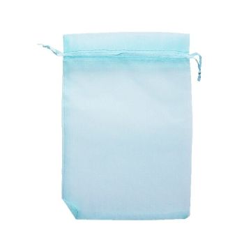 Organzazak L 13x19cm Blauw